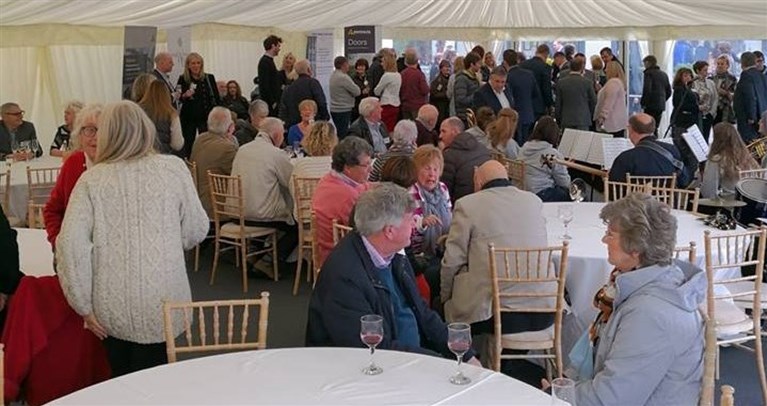 Guests enjoying our Summer Party